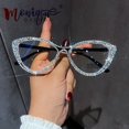 thumbnail image 2 of Sexy Cat Eye Anti Blue Light Glasses Women Luxury Designer Eyeglasses Frame Optical Computer Customize Reading pectacle Grey, 2 of 5