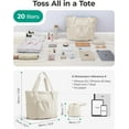 thumbnail image 3 of CNV Tote Bag for Women, Tote Shoulder Bag with Laptop Compartment and Zipper Handbag for Travel, Work, 3 of 11