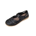thumbnail image 2 of Purcolt Women 's Classic Faux PU Leather Sandal Casual Closed Toe N On Slip Fisherman Sandals Comfy Work Walking Flats Shoes, 2 of 9