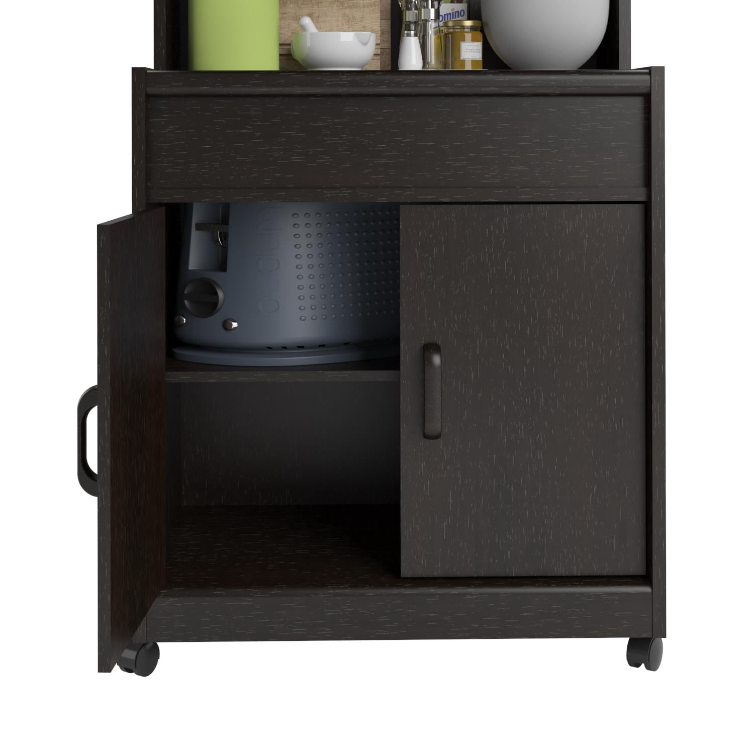 Ameriwood Home Microwave Cabinet with Shelves, Espresso