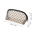 thumbnail image 2 of 1 Pc Mesh Flocking Heart Pattern Makeup Bag for Travel Beige Mesh Fabric, 2 of 6