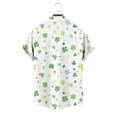 thumbnail image 3 of FRSASU Men's Graphic Shamrock Shirt Button Down Shirt Long Sleeve Hawaiian Casual St. Patrick Day Shirts White, 3 of 6