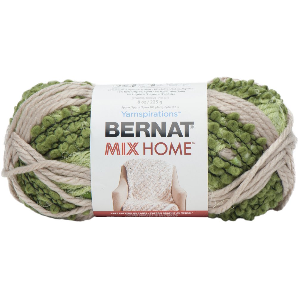 Bernat 16199797009 Mix Home Yarn, Green