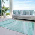 thumbnail image 6 of Addison Rugs Chantille Indoor/Outdoor Transitional Swirls Aqua Washable Rectangle Rug, 9' x 12', 6 of 6