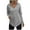 Gray-01, variant on STETMN Women's Hoodie Waffle Knit Tops V Neck Curved Hem Shirt Loose Workout Running Pullover Shirts