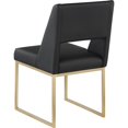 thumbnail image 3 of Pemberly Row Contemporary Black Vegan Leather Dining Chair (Set of 2), 3 of 8