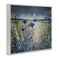 thumbnail image 2 of Moon over Blooming Flowers White Framed Giclee Art, 20 x 16, Made In USA, 2 of 7