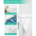 thumbnail image 3 of No Hook Shower Curtain with Snap in Liner, Summer Sea Turtle Ocean Coral Seaweed Starfish Conch Hotel Shower Curtains for Bathroom, Washable Shower Curtain Liner Set with Mesh Top Window, 48"x72", 3 of 6