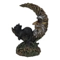 thumbnail image 4 of Black Cat Sitting On Crescent Greenman Tree Moon Figurine With LED Night Light, 4 of 9