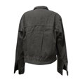 thumbnail image 1 of Vedolay Fall Tops for Women Womens Basic Solid Color Button Down Denim Jacket With Pockets,Black M, 1 of 4