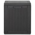 thumbnail image 3 of vidaXL Garden Storage Box 90L Black PP Rattan, 3 of 5