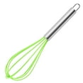 thumbnail image 3 of KMSS 10 inch Silicone Whisk for Cooking, Mini Whisk Stainless Steel Dough Whisk, Balloon Wire Whisk, Milk Egg Frother for Blending Whisking Beating Stirring Baking (1 Pack), 3 of 6