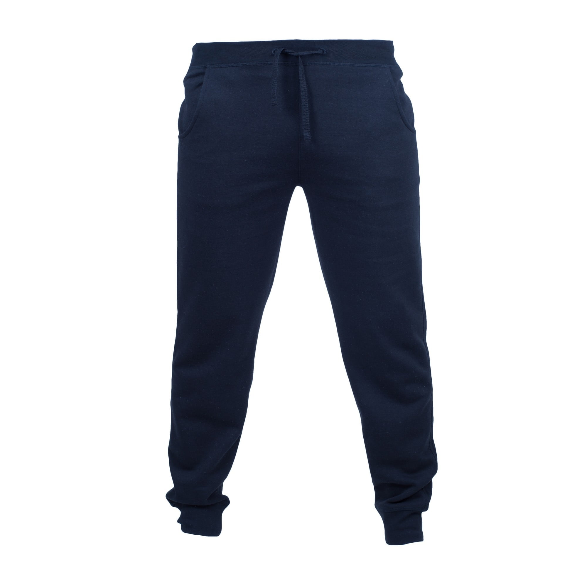 Skinnifit Mens Slim Cuffed Jogging Bottoms Trousers Navy 2XL