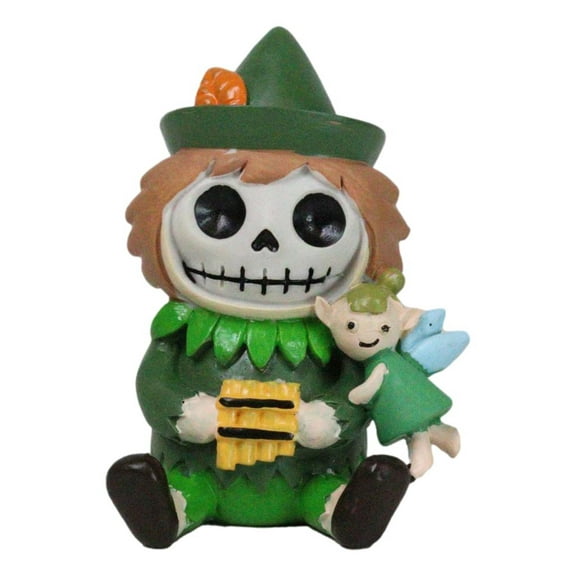 Furry Bones Whimsical Peter Pan With Tinker Bell Skeleton Figurine Furrybones