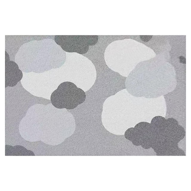 Living Room Rug 80 cm x 160 cm Geometric Design with Rubber Backing and Medium-Pile Microfiber for Indoor Use