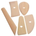 thumbnail image 1 of SHISUYAN Pottery Sculpting Tools for Clay Craft Projects with Stable Wood Material Beige Color 5 Pieces, 1 of 8