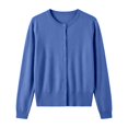 thumbnail image 4 of Arlun Casual Basic Cardigan for Women Crew Neck Long Sleeve Button up Sweater Tops Soft Breathable Lightweight Cozy Fall Winter Solid Color Knitted Cardigans, 4 of 4
