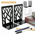 thumbnail image 4 of Fyeme Book Ends Metal Bookends for Shelves, Heavy Duty Bookend Shelf Holder Supports Home Office, 4 of 9