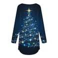 thumbnail image 5 of YUGYXL Christmas Shirts for Women Funny Xmas Long Sleeve Tunic Tops Vintage Christmas Graphic Blouse D Multicolor L, 5 of 5