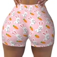 thumbnail image 2 of Fotbe Rabbit And Carrot Shorts Sin Costuras – Shorts Deportivos de Cintura Alta para Mujer, Elásticos para Gimnasio, Yoga, Running o Ciclismo-Medium, 2 of 8