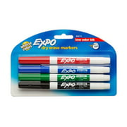 Expo Low-Odor Dry Erase Markers, Fine Point, 4-Pack, Assorted Colors