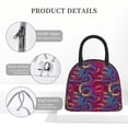 thumbnail image 4 of Rateoe Colorful Snake Pattern Lunch Bag Women, Lunch Box, Lunch Bag, Small Leakproof Lunch Tote Large Capacity Reusable Insulated Cooler Lunch Container, 4 of 6