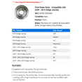 thumbnail image 2 of Front Brake Rotor - Compatible with 2009 - 2012 Dodge Journey 2010 2011, 2 of 2