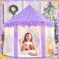 thumbnail image 3 of Tienda de campaña Princess EVOIONOS morada para niñas con luces de 55 x 53 pulgadas, 3 of 6