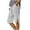White, variant on Ltctricy Bermuda Shorts for Women Striped Elastic Waist Straight Leg Side Split Knee Length Shorts Casual Loose Summer Shorts