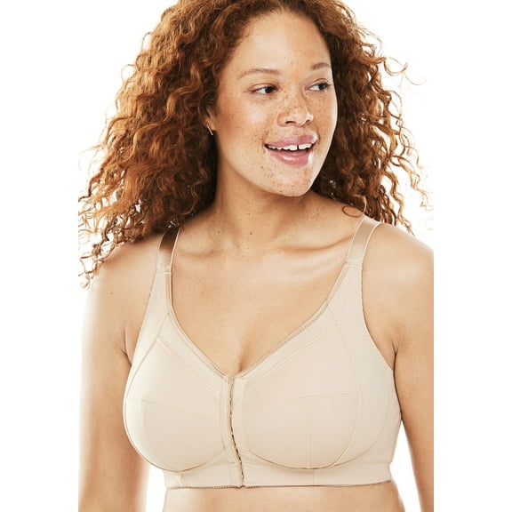 Comfort Choice Women's Plus Size Satin-Trim Posture Bra