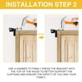 thumbnail image 7 of 4Pcs Curtain Rod Brackets Set Double Curtain Rod Holders Easy No Drilling Tap Right into Window Frame for Rods Window Bedroom Decoration- Adjustable Curtain Rod Brackets, 7 of 7