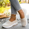 thumbnail image 6 of Women's -on Walking Shoes Casual Loafers Mesh Lightweight Breathable Fashion Running Sneakers(Beige,8.5), 6 of 6