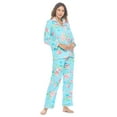 thumbnail image 2 of Casual Nights Women's Flannel Long Sleeve Button Down Pajama Set, 2 of 5