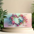 thumbnail image 6 of 1 Pcs 2D Flat License Plate Covers & Frames, Bird on Heart Shaped Flower For Decorative Front, Waterproof For Decoration Aluminum License Plate Covers & Frames Cover For Men Women, 12" X 6", 6 of 7
