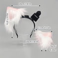 thumbnail image 5 of Giaone Electric Cats Foxes Ears Hairhoop Headwear Movable Ears Headband Christmas Costume Accessory, 5 of 8