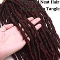 thumbnail image 6 of Benehair Goddess Locs Crochet Braids Boho Style Faux Locs Hair Extensions with Curly Ends Pre Looped Locs Synthetic for Women 16" Black Mix Burgundy, 6 of 9