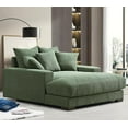 thumbnail image 4 of Uspridefurniture Corduroy Luxe Upholstered Chaise Lounge Sofa, Green, 4 of 4