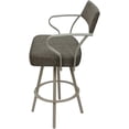thumbnail image 2 of Carolina Swivel Extra Tall 34" Metal WB Stool - Plumley Cocoa Brown - Beige, 2 of 3