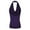 Purple, variant on Elegant Drape Backless Neck Sleeveless Blouse Top for Women Vest Tank Black,S
