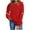 Red, variant on Womens Valentines Sweatshirt Love Print Heartbeat Shirt Solid Color Crew Neck Sweatshirt Casual Long Sleeve Tops Valentines Shirts for Women