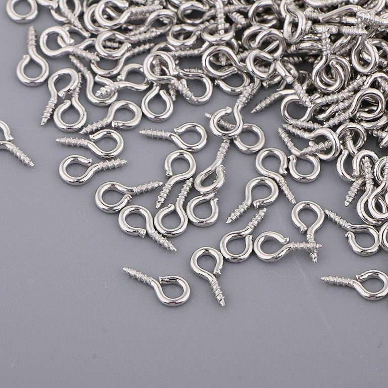 1000-Pack Screw Eye Hooks for Polymer Clay Resin, Eyepins Hanging