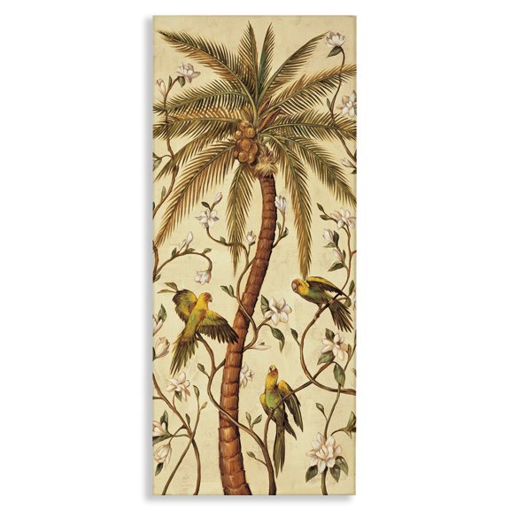 Stupell Industries Eclectic Parrots & Curvy Palm Tree Canvas Art, 10 x 24, by Rodolfo Jimenez
