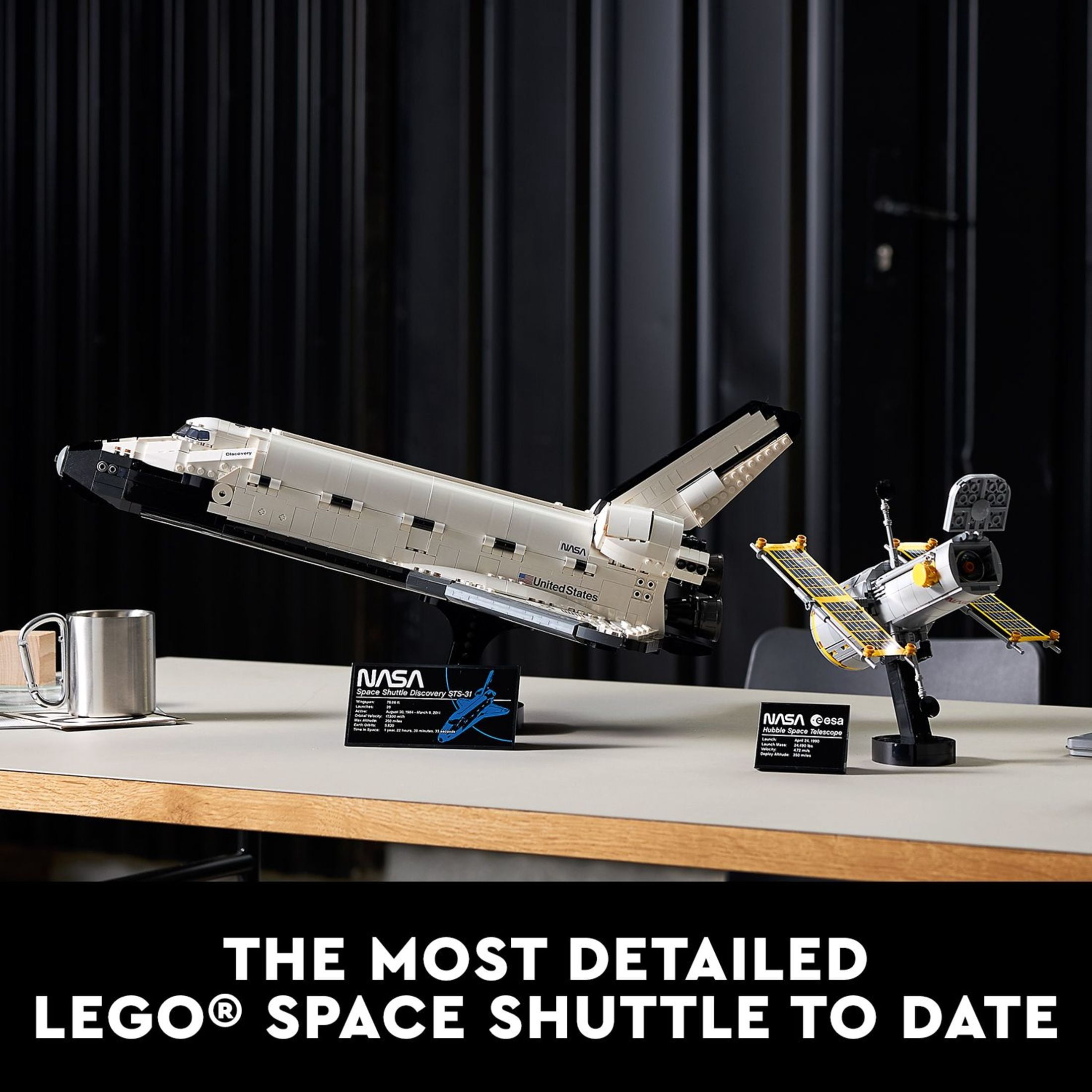 LEGO Icons NASA Space Shuttle Discovery Building Sets for Adults - Model Kits for Bookshelf or Office Decor, Ages 18+ Years - Gifts for Men & Women - 10283