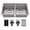 Stainless Steel, variant on Karran Matrix 32" Undermount Workstation 16 Gauge Double Bowl Stainless Steel Kitchen Sink with Accessories