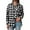 Black, variant on Womens Plaid Shirt Roll Up Long Sleeve Button Down Flannel Shirts Spring Fall Shirt Casual Loose Blouse Tops with Pockets