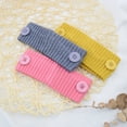 thumbnail image 3 of ZQUUVOU Women's Knit Headband Stretch Button Hair Band Turban Knitted Ear Warmer Head Wrap Winter Accessories Khaki, 3 of 3