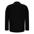 thumbnail image 4 of Olyvenn Women's Corduroy Pullover Lapel Collar Button Down Long Sleeve Sweatshirts Casual Dressy Pullover Tops with Pocket Black M, 4 of 5