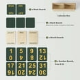 thumbnail image 4 of Wooden Block Perpetual Calendar for Desk, Daily Desktop Standing Flip Calendar with Large Display, Modern Farmhouse Aesthetic Desk Accessory for Home Office Decor, Reusable Yearly, Wood Grain, 4 of 14