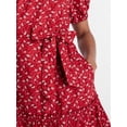 thumbnail image 5 of Time and Tru Women's and Women's Plus Cotton Mini Dress with Puff Sleeves, Sizes XS-4X, 5 of 6