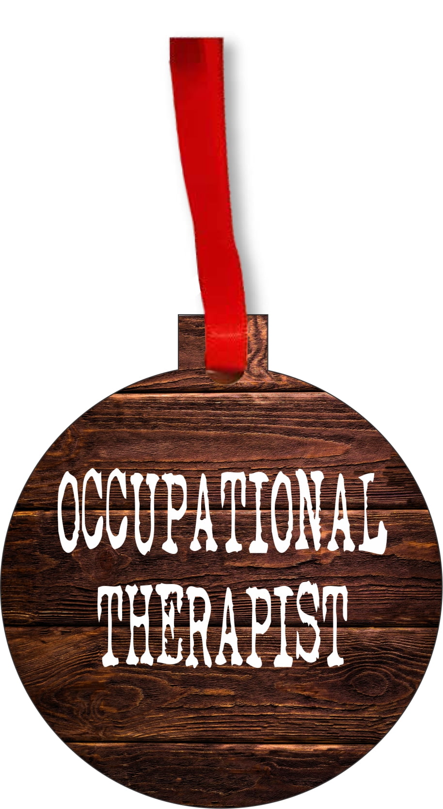 Occupational Therapist on Wood Print Gift Appreciation for OT Round